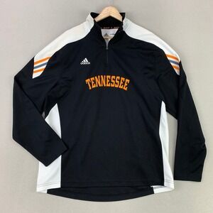 adidas Tennessee Sideline Pullover Mens Large Black 1/4 Zip Climalite Basketball